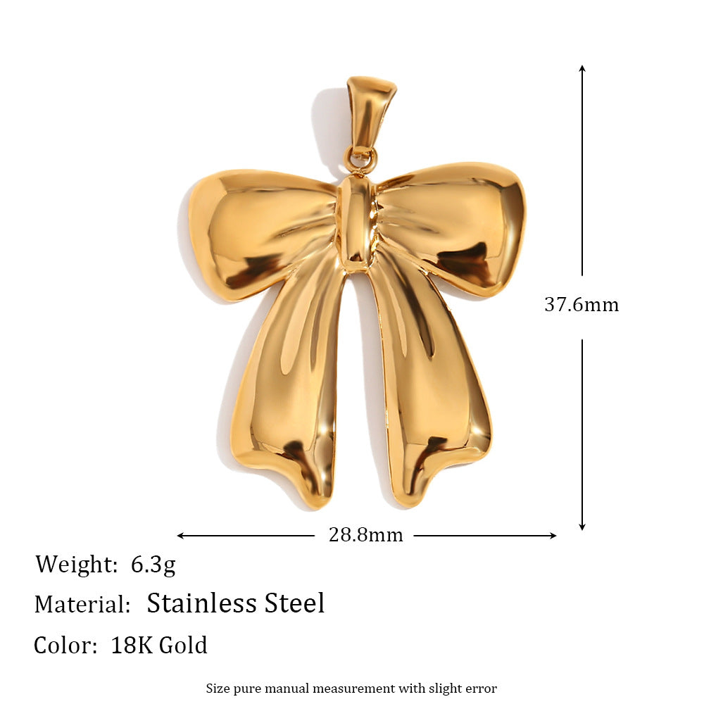 Wholesale 18K gold-plated bow wave pearl pendant